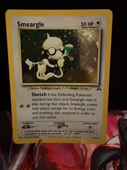 Pokemon TCG Smeargle Neo Discovery Holo Rare Card 11/75 - Image 1
