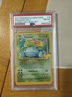 Pokemon TCG Venusaur Holo Rare Card Classic Celebrations Edition 15/102 PSA 8 - Image 1