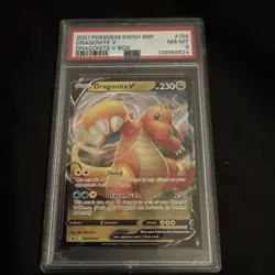 Pokemon Dragonite V SWSH154 SWSH Promo Holo PSA 8 English Basic Card - Image 1
