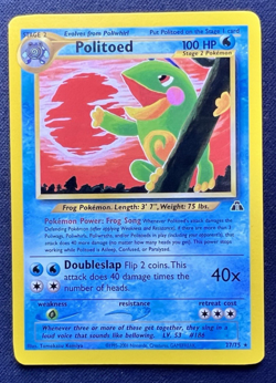 Pokemon Politoed Neo Discovery 27/75 Rare Regular Unlimited Vintage Card NM - Image 1