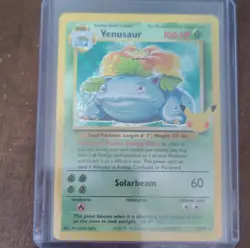 Pokemon Venusaur Base Set Holo 100 HP Solarbeam 15/102 English Rare Card - Image 1