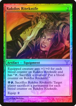 Rakdos Riteknife FOIL Dissension PLD Artifact Rare MAGIC MTG CARD ABUGames - Image 1