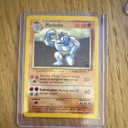 Pokemon Machoke 34/102 Base Set Vintage WOTC Uncommon Stage 1 1999 TCG Card - Image 1