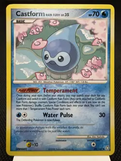 Castform Rain Form 49/146 - Diamond & Pearl Legends Awakened Pokemon Card NM - Image 1