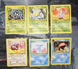 Vintage Pokemon Card Lot Eevee, Wooper, Weedle Tangela Base 2, Jungle, Discovery - Image 1