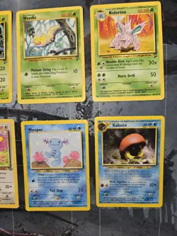 Vintage Pokemon Card Lot Eevee, Wooper, Weedle Tangela Base 2, Jungle, Discovery - Image 2
