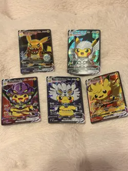 POKEMON - NON TCG PIKACHU VCOS FAN ART - LOT OF 5 CARDS - Image 1