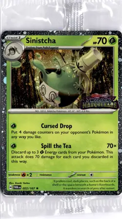 SEALED Sinistcha - (Prerelease) Promo SV: Scarlet & Violet Promo Cards 022/167 N - Image 1