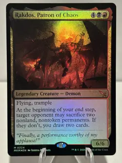 Rakdos, Patron of Chaos 224 M Murders at Karlov Manor foil Near Mint MTG - Image 1