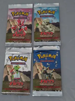 Pokemon Neo Discovery Booster Pack Factory Sealed - (Lot of 4) - Image 1