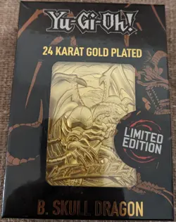 Yu-Gi-Oh! Metal Replica Card B. Skull Dragon 24karat Gold Plated Limited Edition - Image 1