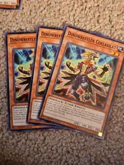 3x Yu-Gi-Oh Dinowrestler Coelasilat - DANE-EN007 - 1st Edition Mint/NM - Image 1
