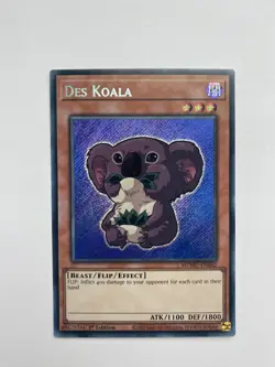 MZMU-EN062 Des Koala Chibi Art Secret Rare 1st Edition YuGiOh - Image 1
