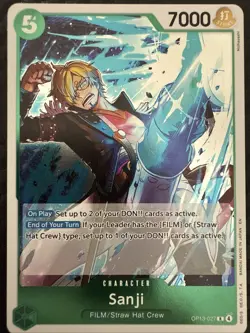 4 x Sanji OP13-027 Carrying On His Will Foil - Image 1