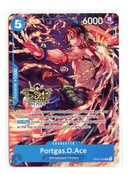 Portgas.D.Ace 3rd Anniversary Tournament 3 Brothers Pack OP07-053 R One Piece NM - Image 1