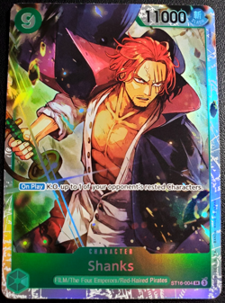 One Piece TCG Shanks ST16-004 SR NM English Green Reprint - Image 1