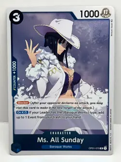 Ms. All Sunday OP01-079 Romance Dawn Foil One Piece Card Game - Image 1