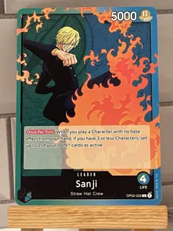 One Piece Card Game TCG Sanji OP02-026 Leader NM English - Image 1