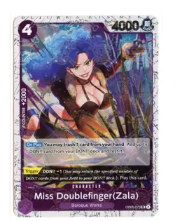 Miss Doublefinger(Zala) Jolly Roger Foil OP05-073 UC One Piece Premium Booster - Image 1