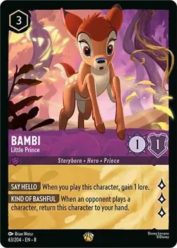 Bambi 63/204/EN-8/Reign Of Jafar/Disney Lorcana/TCG/Legendary - Image 1
