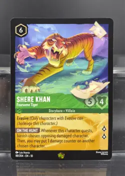 Disney Lorcana Shere Khan - Fearsome Tiger 88/204 Whispers in the Well Legendary - Image 1