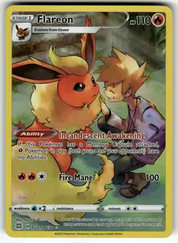Flareon TG01/TG30 SWSH09: Brilliant Stars Trainer Gallery NM Pokemon Card TCG - Image 1