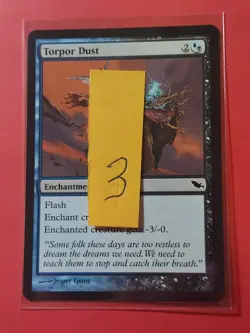 2008 Magic The Gathering Shadowmoor #177 Torpor Dust, C, B/Blk, NF, cd3 - Image 3