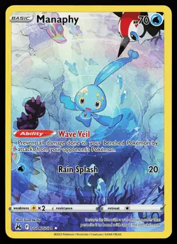 Manaphy GG06/GG70 Ultra Rare Crown Zenith Pokemon Card - Image 1