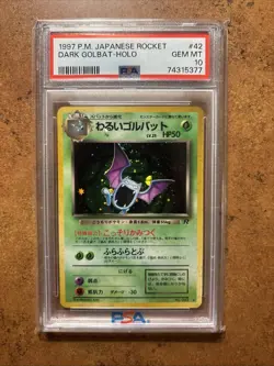 PSA 10 Dark Golbat Pokemon Japanese Team Rocket 1997 Holo Rare Card - Image 1