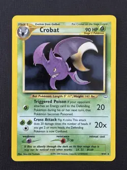 Pokemon Card Crobat 04/64 Neo Revelation Stage 2 Holo Rare - Image 1