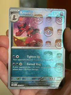 POKEMON KROOKODILE 059/086 UNCOMMON HOLOFOIL MASTER BALL BLACK BOLT NM CARD - Image 2