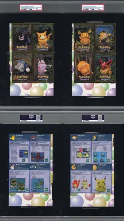 Gengar Pikachu Pokemon Card Toy Wishes & Venusaur Stamp Sheet Shogakukan PSA - Image 1