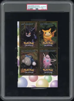 Gengar Pikachu Pokemon Card Toy Wishes & Venusaur Stamp Sheet Shogakukan PSA - Image 2