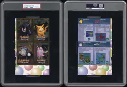 Gengar Pikachu Pokemon Card Toy Wishes & Venusaur Stamp Sheet Shogakukan PSA - Image 4