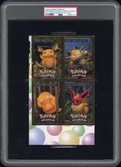 Gengar Pikachu Pokemon Card Toy Wishes & Venusaur Stamp Sheet Shogakukan PSA - Image 5