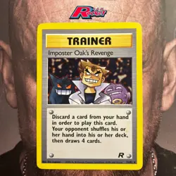 Pokemon Team Rocket Trainer Imposter Oak's Revenge 76/82 Feat. Gengar Card - Image 1