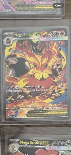 Pokemon Mega Emboar EX ASC Mega Evolution Card Lot 273/217 SIR (Mint/NM) - Image 1