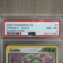 PSA 8 NM-MINT Cradily HOLO 3/100 EX Sandstorm 2003 Pokemon Card - Image 3