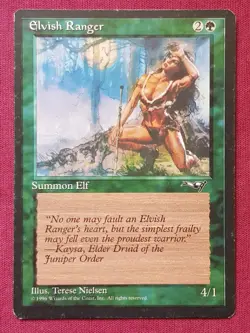 Magic The Gathering ALLIANCES ELVISH RANGER B green card MTG - Image 1