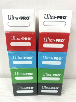 2 Ultra Pro Deck Box 5 Color Pack Bundle Red Blue Green Black White NEW Unopened - Image 1