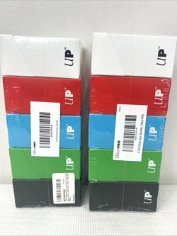2 Ultra Pro Deck Box 5 Color Pack Bundle Red Blue Green Black White NEW Unopened - Image 2