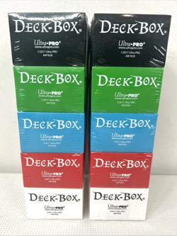 2 Ultra Pro Deck Box 5 Color Pack Bundle Red Blue Green Black White NEW Unopened - Image 3