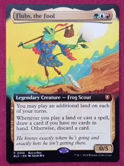Magic The Gathering BLOOMBURROW COMMANDER BUY-A-BOX PROMO FLUBS THE FOOL MTG BLC - Image 1