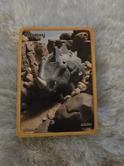 Rhyhorn PoClayMon Card Pre Release Non Tcg Fan Art Set - Image 1