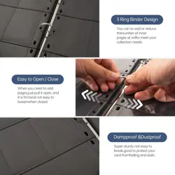 9 Pocket Card Binder,Premium Zip Trading 720 Double Sided Pocket - Image 5