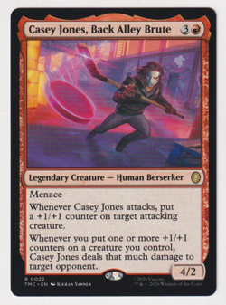 Casey Jones, Back Alley Brute Commander TMNT TMC 0022 R Rare Regular NM MTG - Image 1