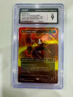 🪨💨🌊🔥 MTG: TLA English Avatar Aang, Master of Elements Raised Foil CGC 9 - Image 1