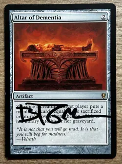 ALTAR OF DEMENTIA SIGNED BROM CONSPIRACY MTG magic The Gathering - Image 1