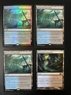 MTG- Drowned Catacomb x4 (One is FOIL) - Image 1