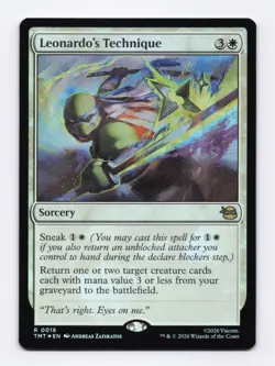 Leonardo's Technique (Foil) 0018 (R) MTG Teenage Mutant Ninja Turtles (TMT) - Image 1